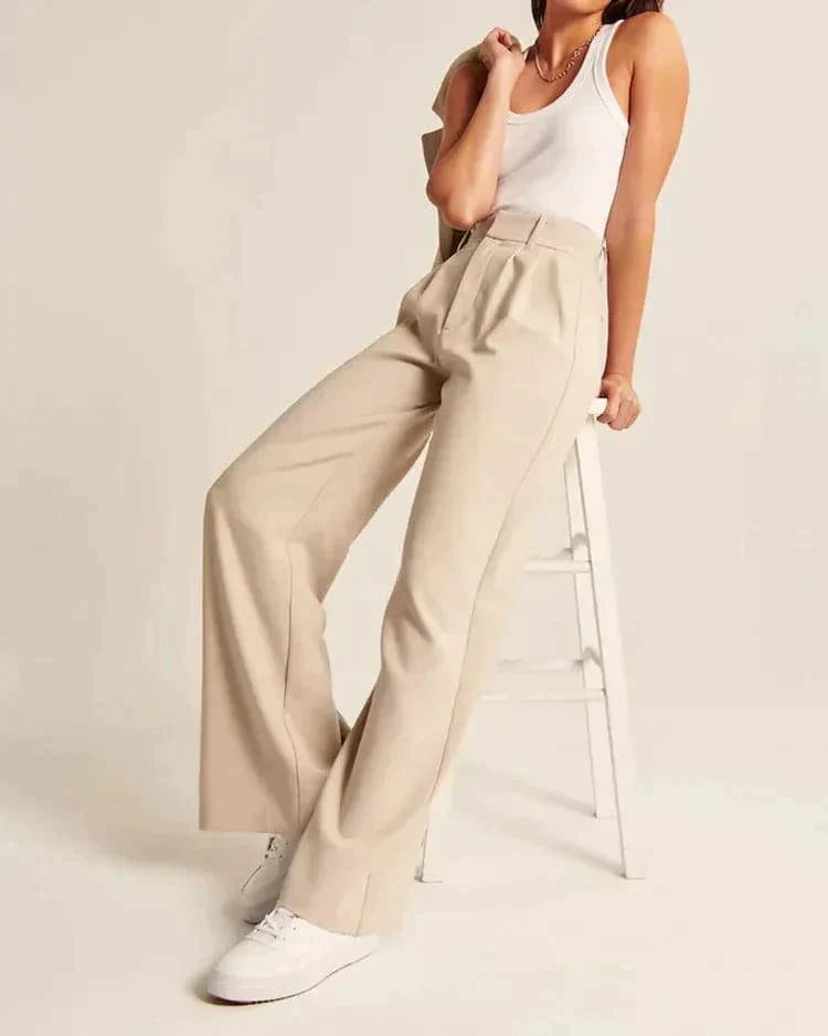 BellesTrove™ Wide Leg Tailored Pants