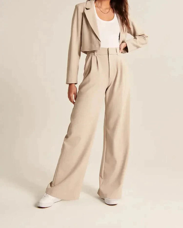 BellesTrove™ Wide Leg Tailored Pants